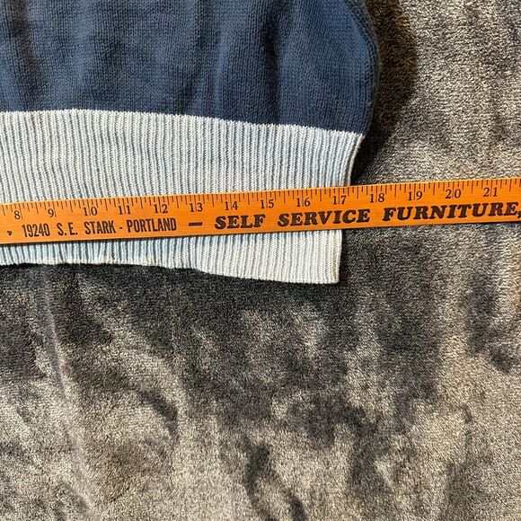 Lucky Brand Sweater Womens Large Striped Minimalist Mom Pullover Knit Cardigan - Picture 7 of 9